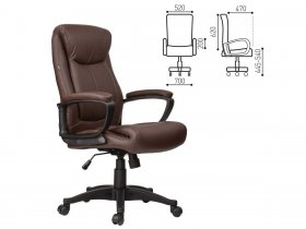 Кресло офисное BRABIX Enter EX-511, коричневое в Депутатском - deputatskij.mebel-nsk.ru | фото
