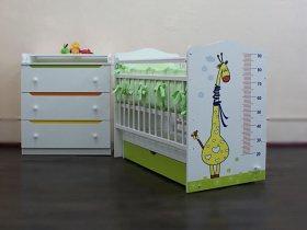 Кроватка детская Жираф с маятником в Депутатском - deputatskij.mebel-nsk.ru | фото