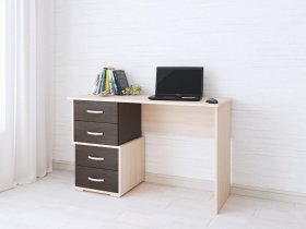 Стол письменный Сити-2 (венге/дуб молочный) в Депутатском - deputatskij.mebel-nsk.ru | фото